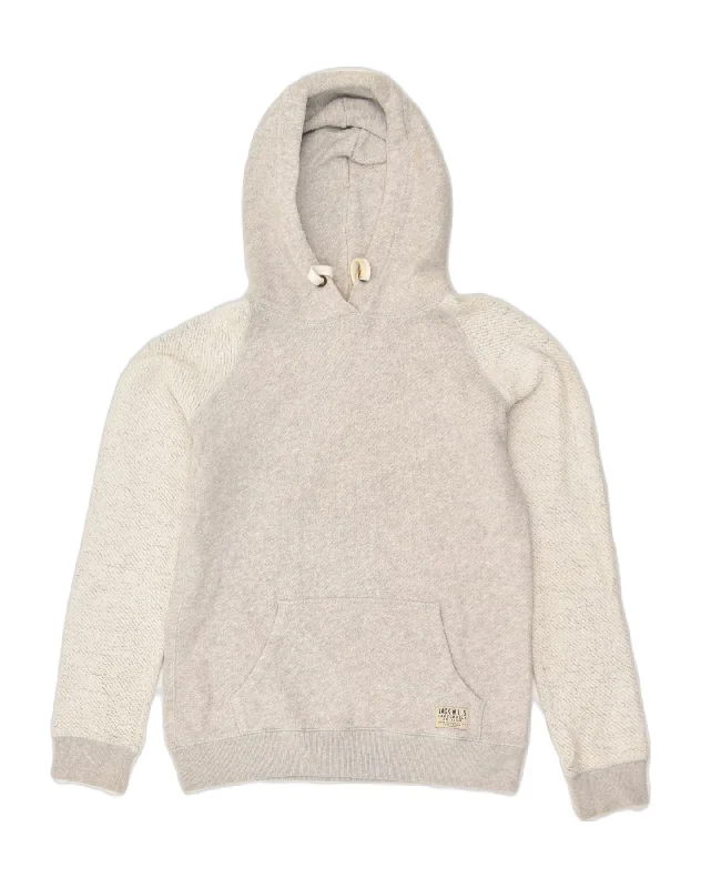 Act Fast JACK WILLS Womens Loose Fit Hoodie Jumper UK 8 Small  Grey Colourblock