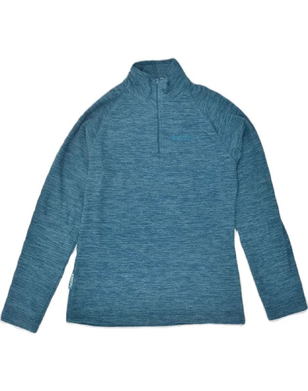 Can't Miss MOUNTAIN WAREHOUSE Womens Zip Neck Fleece Jumper UK 10 Small  Blue Flecked