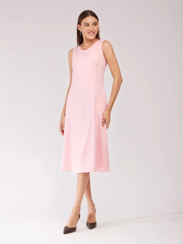 Unbeatable Prices A-line Midi Dress - Pink