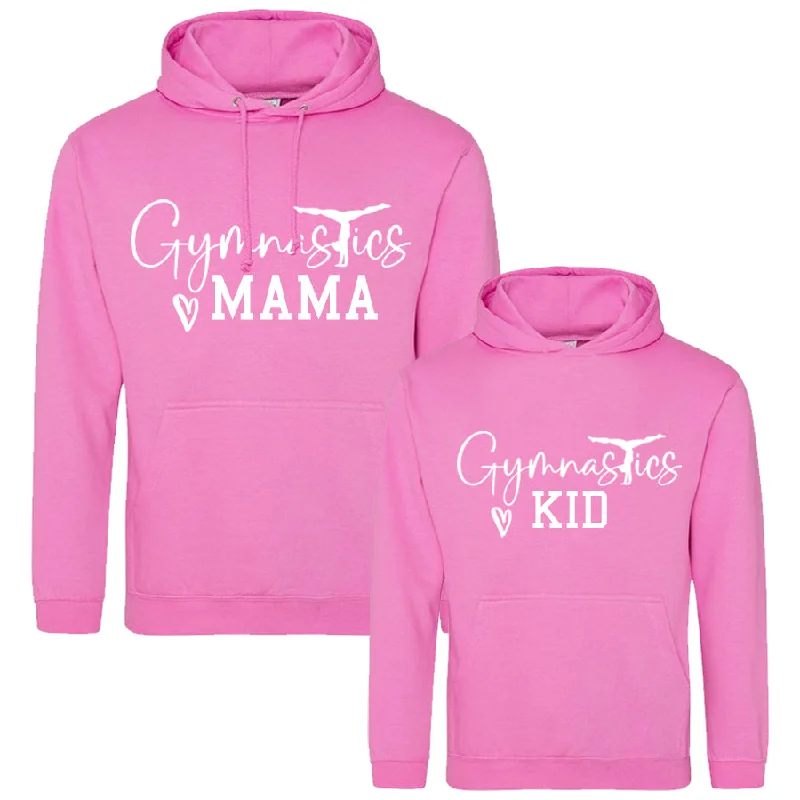 Stock Clearance Gymnastics Mama & Kid Matching Candyfloss Hoodies