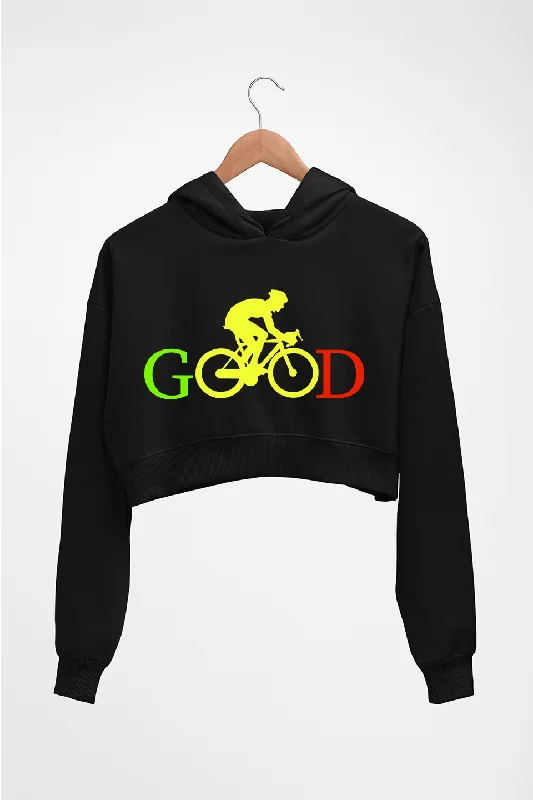 Hot Deal Cycling Good Crop HOODIE FOR WOMEN