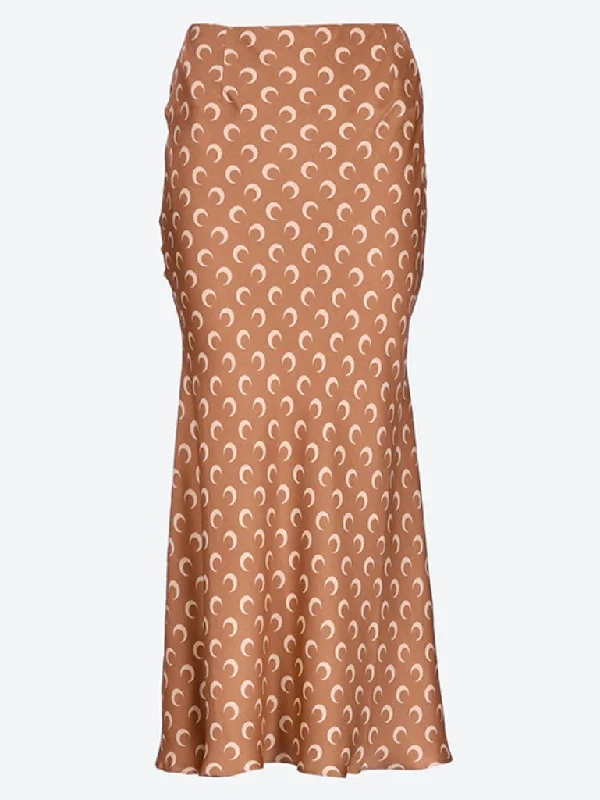 Price Blitz Moon printed flou midi skirt