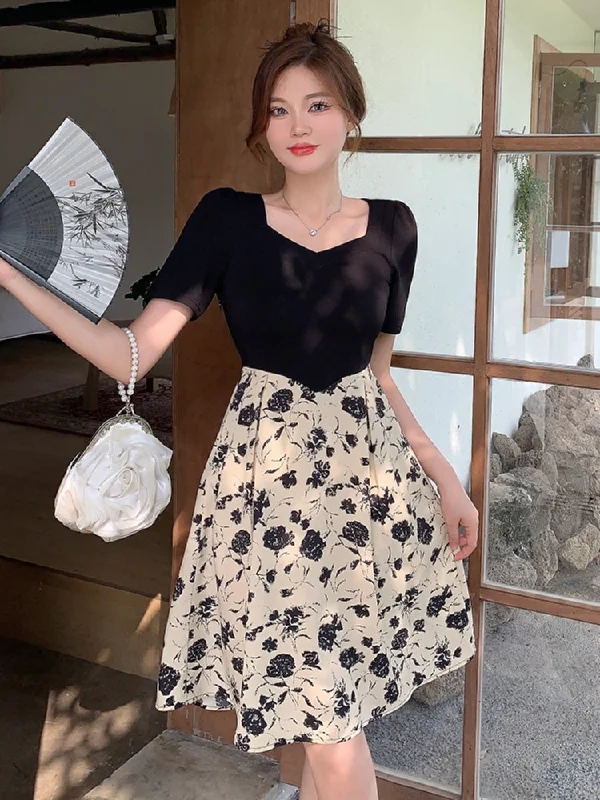 Daily Deals Plus Size Vintage Floral Lace Dress