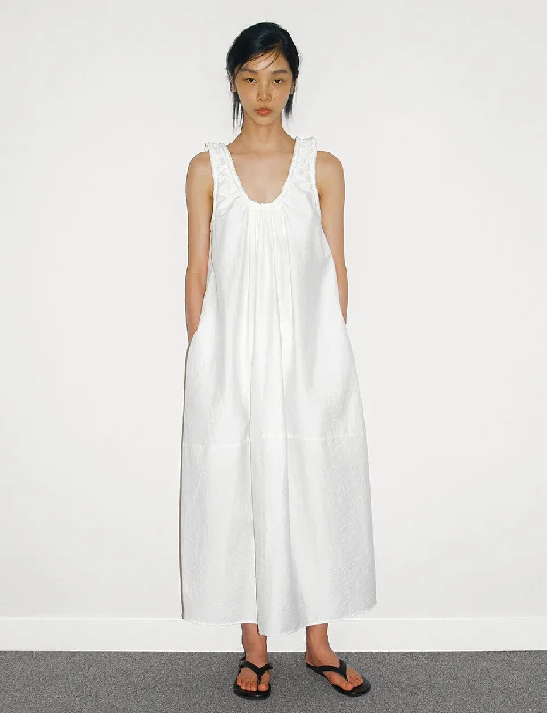 Can't Be Beat White Puff Dress
