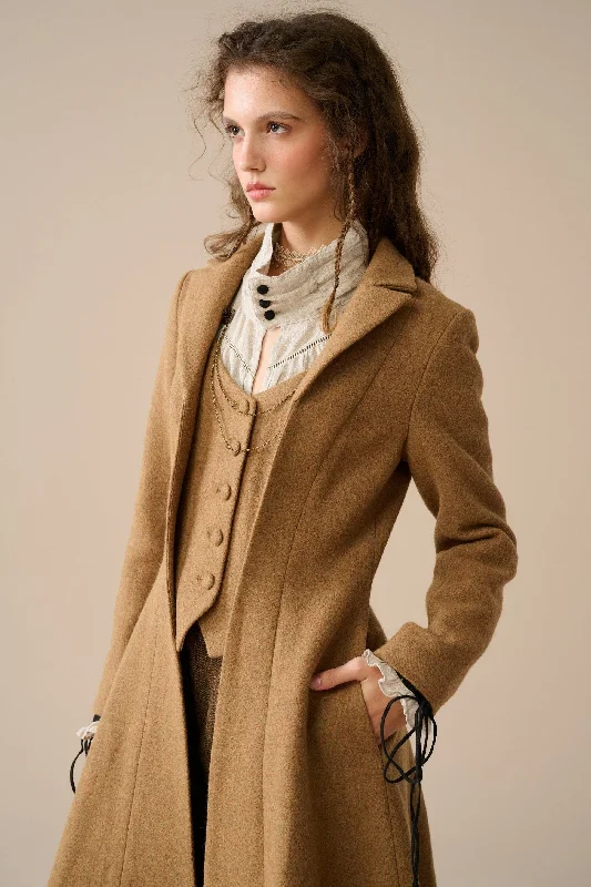 Quick Sale Doreen 15 |Vest-Layered 100% Wool Coat