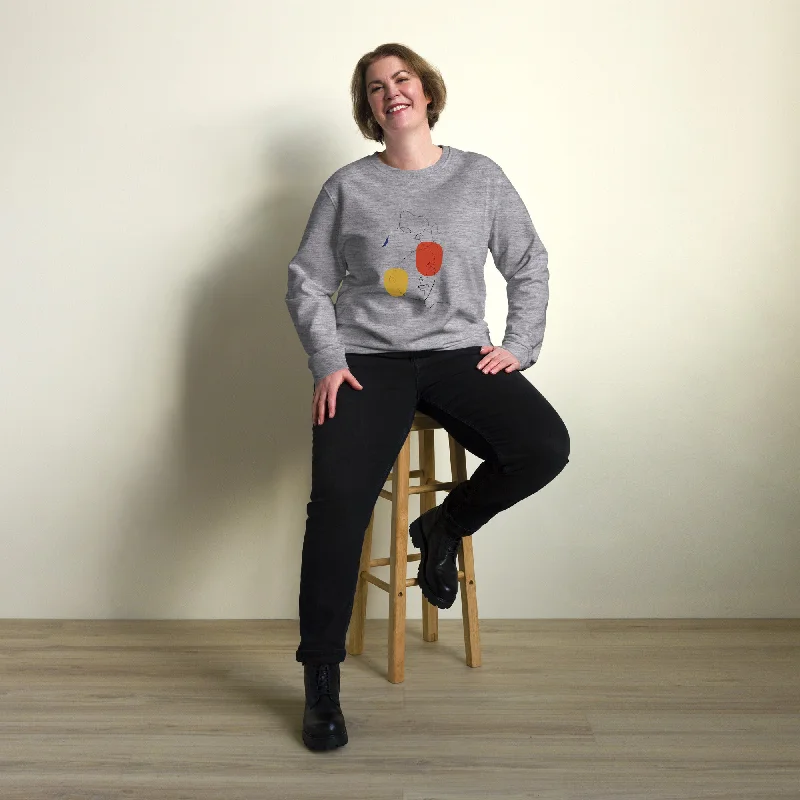 Can't Be Beat Abstract Lady Graphic Women Organic Sweatshirt