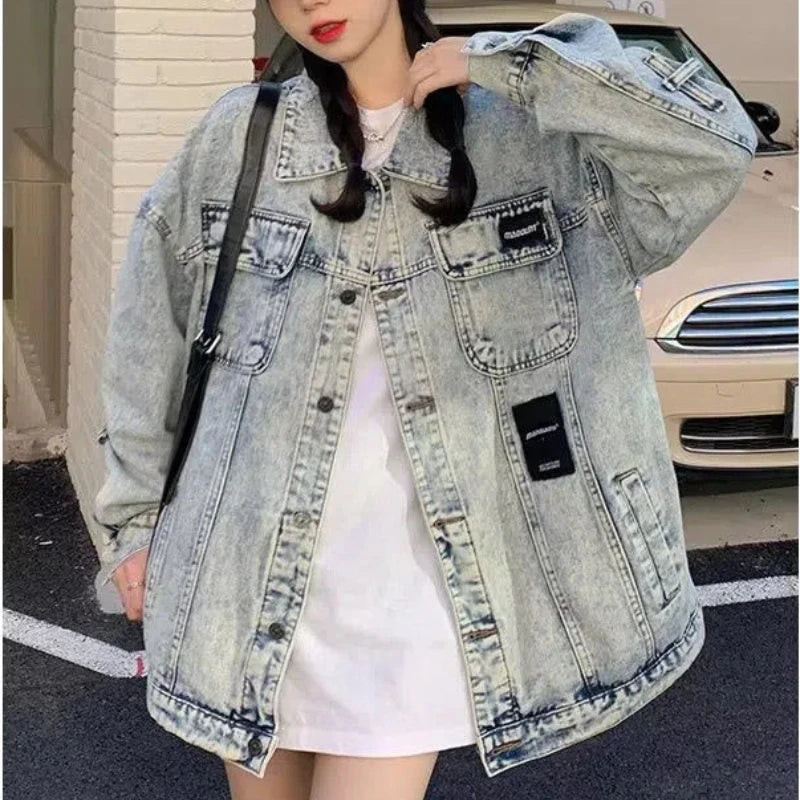 Reduced Prices Znbbw Vintage Y2k Jackets Turn Down Collar Pockets Design Oversized Denim Coat Harajuku Streetwear Loose Women Clothing 2024 Reduced Prices Znbbw Vintage Y2k Jackets Turn Down Collar Pockets Design Oversized Denim Coat Harajuku Streetwear Loose Women Clothing 2024