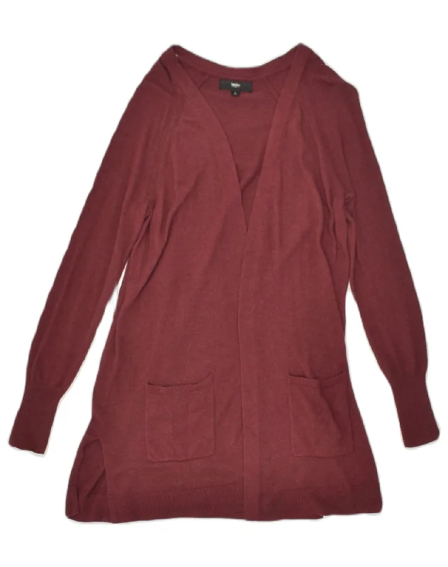 Year-End Sale MOSSIMO Womens Cardigan Sweater UK 14 Large Burgundy Nylon