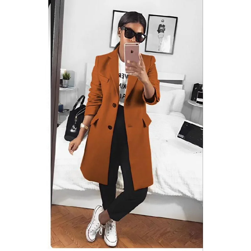 Quick Sale Buttoned Elegant Coat