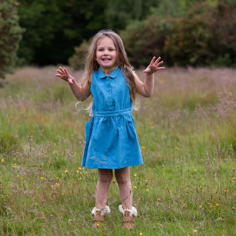 Don't Wait Blue Moon Pinafore Button Dress