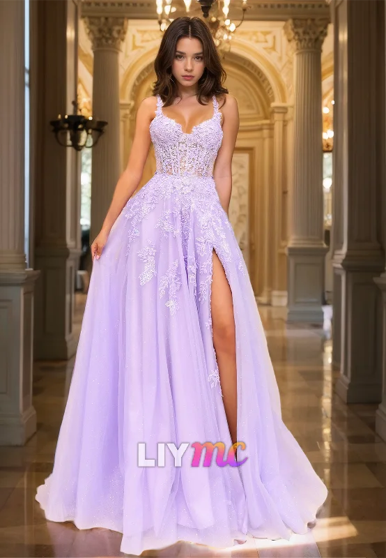 Deal Explosion Sweetheart Straps Appliques Pleated A-Line Prom Dress