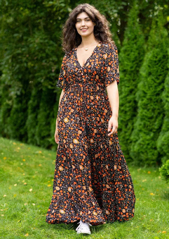 Mega Sale Katty Orange Brown Dress