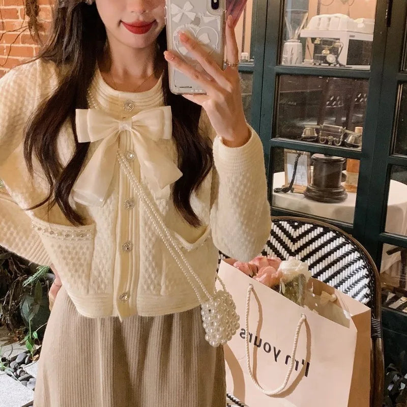 Deep Discounts Znbbw Knitted Cardigan Coat Design Sense Short Sweater Female 2024 Foreign Long Sleeve O Neck Sweater Cardigan Female Tops Deep Discounts Znbbw Knitted Cardigan Coat Design Sense Short Sweater Female 2024 Foreign Long Sleeve O Neck Sweater Cardigan Female Tops