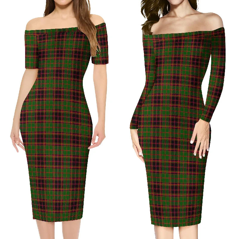 Unmissable Offer Buchan Tartan Off Shoulder Lady Dress