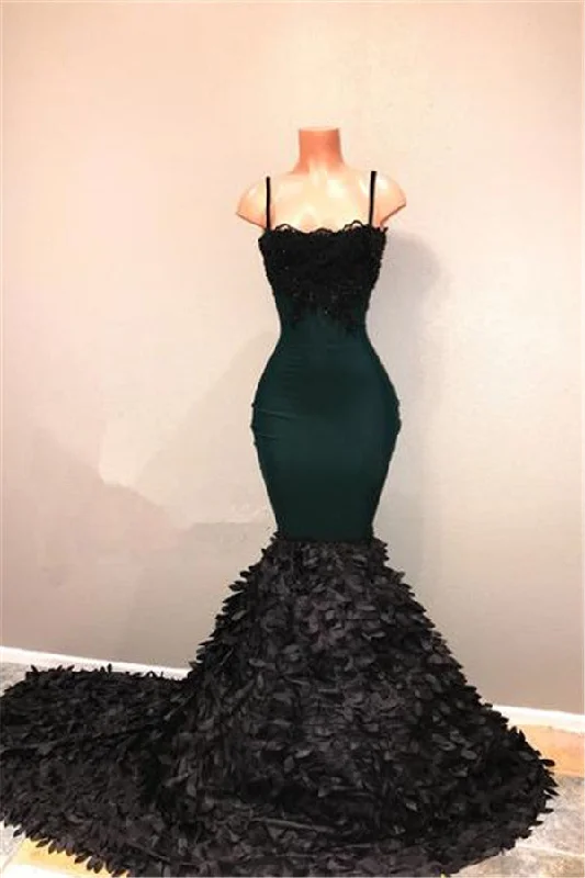 Special Discount Spaghetti-straps prom dress, mermaid evening party gowns on sale