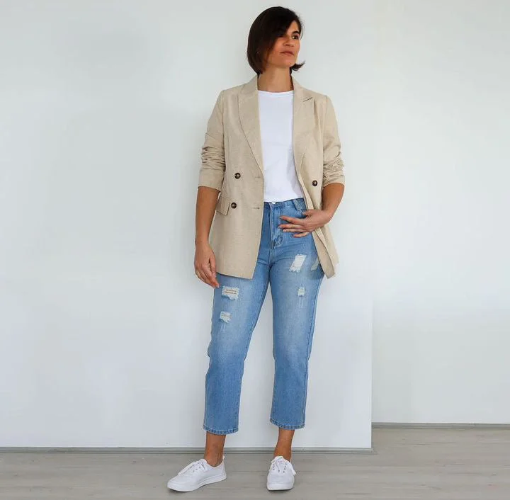 Lowest Prices Liz Linen Blazer (plus size)