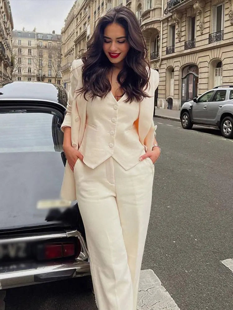 While Supplies Last Znbbw Solid Blazer Coat Set Women Fashion Lapel Long Sleeve Jacket Suit 2023 Spring Chic Office Lady High Waist Pants Suits While Supplies Last Znbbw Solid Blazer Coat Set Women Fashion Lapel Long Sleeve Jacket Suit 2023 Spring Chic Office Lady High Waist Pants Suits