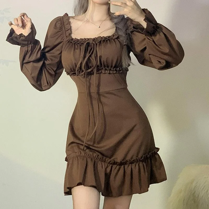 Hurry In Fairy Grunge Ruffled Mini Dress