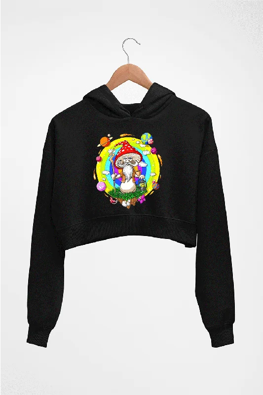 Shop and Save Mushroom Crop HOODIE FOR WOMEN