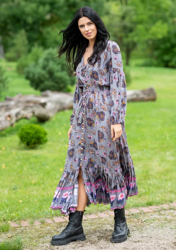 Don’t Miss Out Simona Parsley Grey Dress