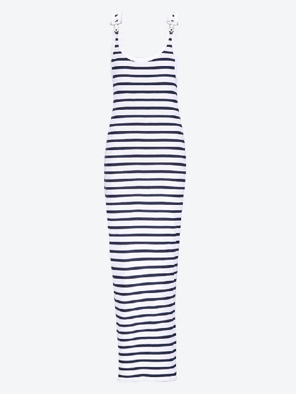 Act Fast Ribbed mariniere long dress