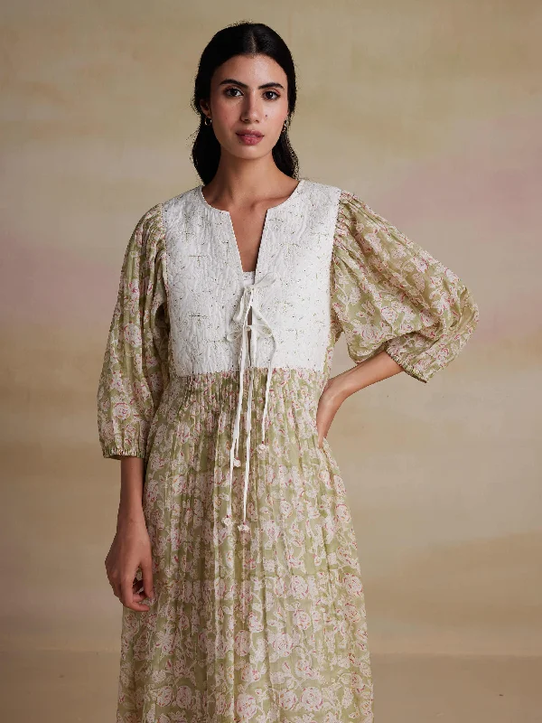 Price Slash Watercress Chintz Dress