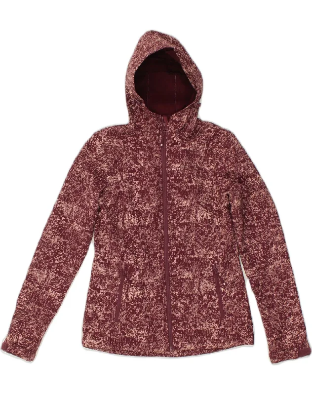 Limited Time MOUNTAIN WAREHOUSE Womens Zip Hoodie Sweater Flecked UK 6 XS  Maroon