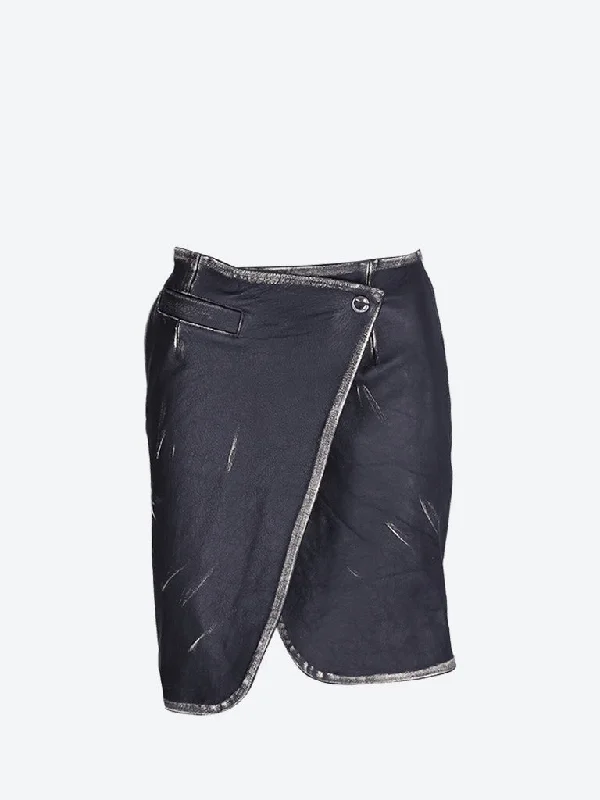 YEAR-End Clearance Leather wraparound skirt