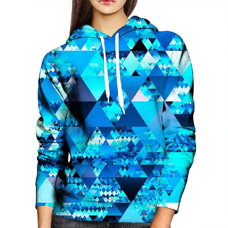 Overstock Blue Crystals Womens Hoodie