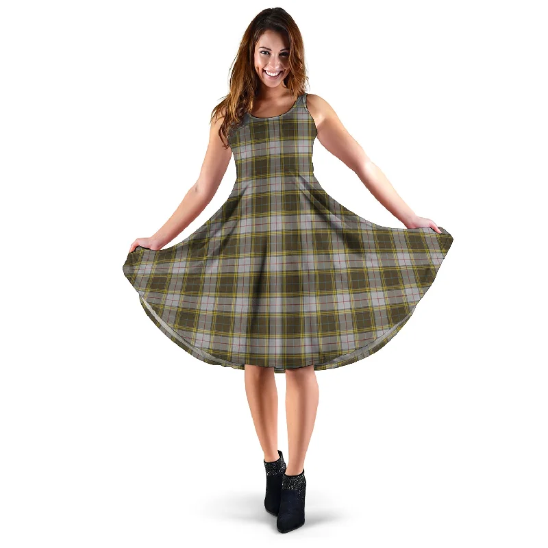 Daily Deals Buchanan Dress Tartan Sleeveless Midi Womens Dress