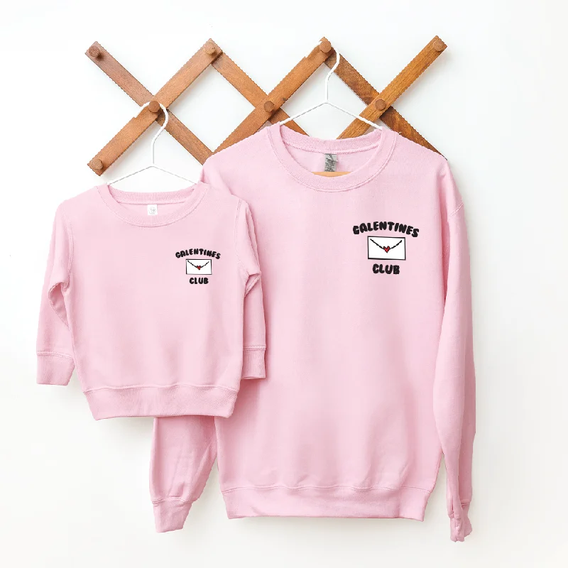 Exclusive Preview Galentines Club Matching Pocket Logo Sweatshirts