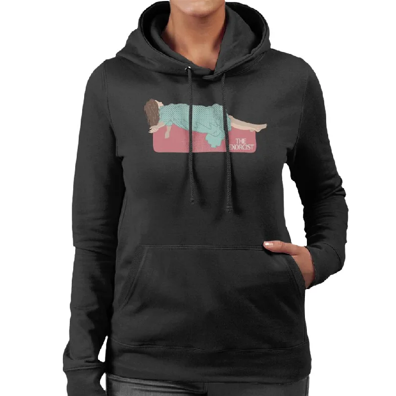 New Markdowns The Exorcist Regan Macneil Levitation Women's Hooded Sweatshirt
