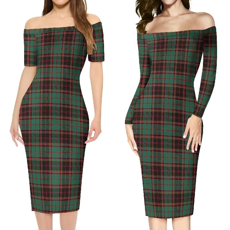 Early Access Buchan Ancient Tartan Off Shoulder Lady Dress