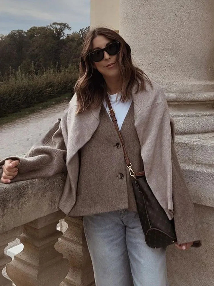 Best Bargains Znbbw Straight Cut Wool Jacket Women Fashion V Neck Single Breasted Short Coat 2023 Autumn Chic Lady Office Street Outerwear Best Bargains Znbbw Straight Cut Wool Jacket Women Fashion V Neck Single Breasted Short Coat 2023 Autumn Chic Lady Office Street Outerwear