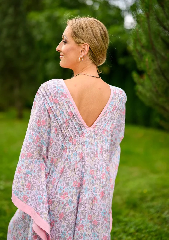 Seasonal Clearance Pancho Pink Mist Flowers Dress