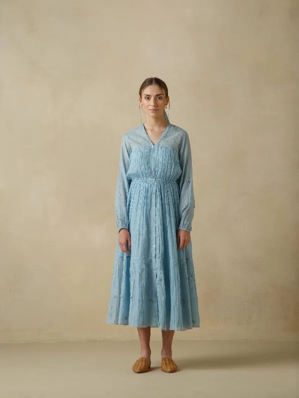 Price Fest Blue Planet Tier Maxi Dress