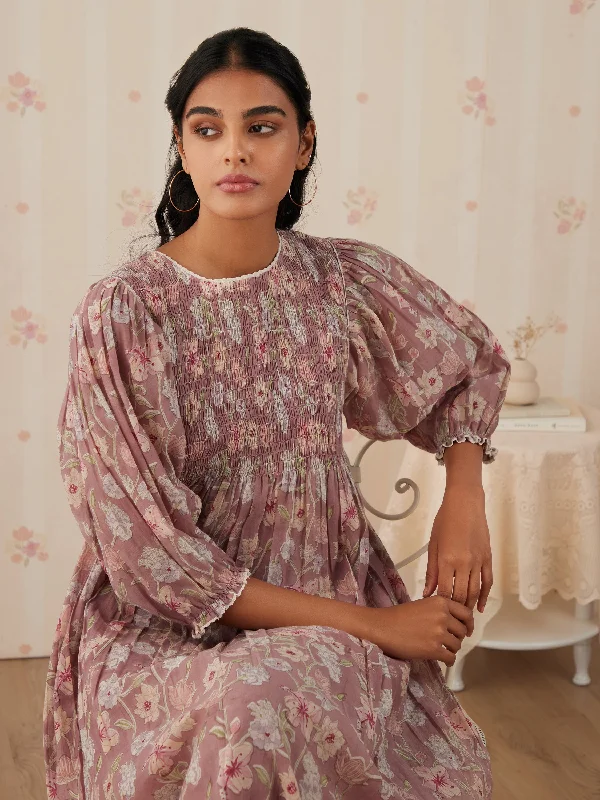 Unbeatable Prices Plum Smock Midi Dress