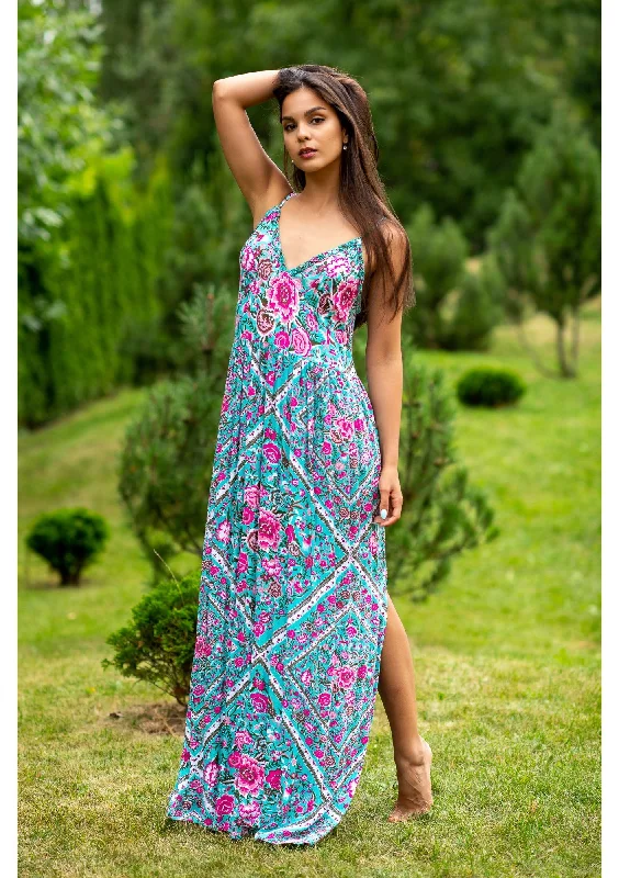 Season Finale Sale Dahlia Sky Roses Dress