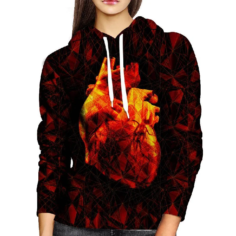 Don’t Miss Out Geometric Heart Womens Hoodie