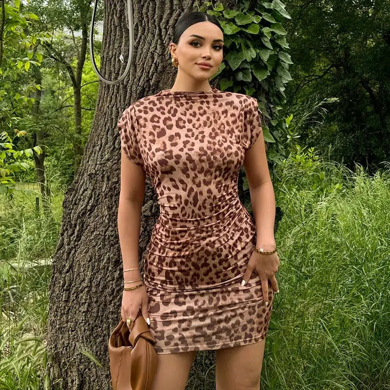 Amazing Deals Leopard Bodycon Mini Dress