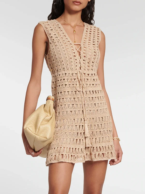 Special Price Crochet Jennifer Dress - Gold