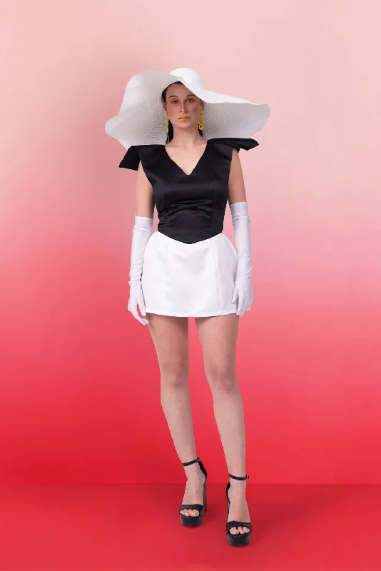 Limited Time Discount FUTURISTIC TWO-TONE MINI DRESS