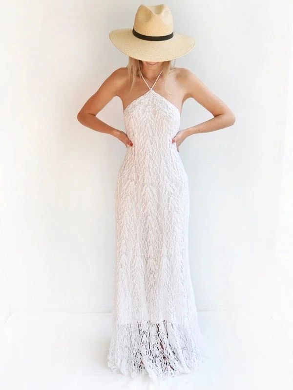 Stock Up and Save Crochet Feather Maxi Dress