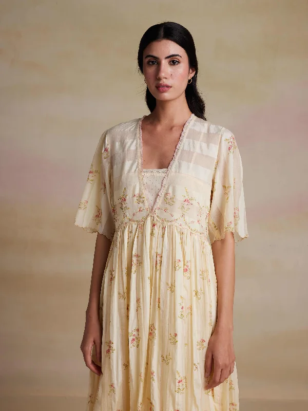 Massive Deals Cascading Vines Midi Dress