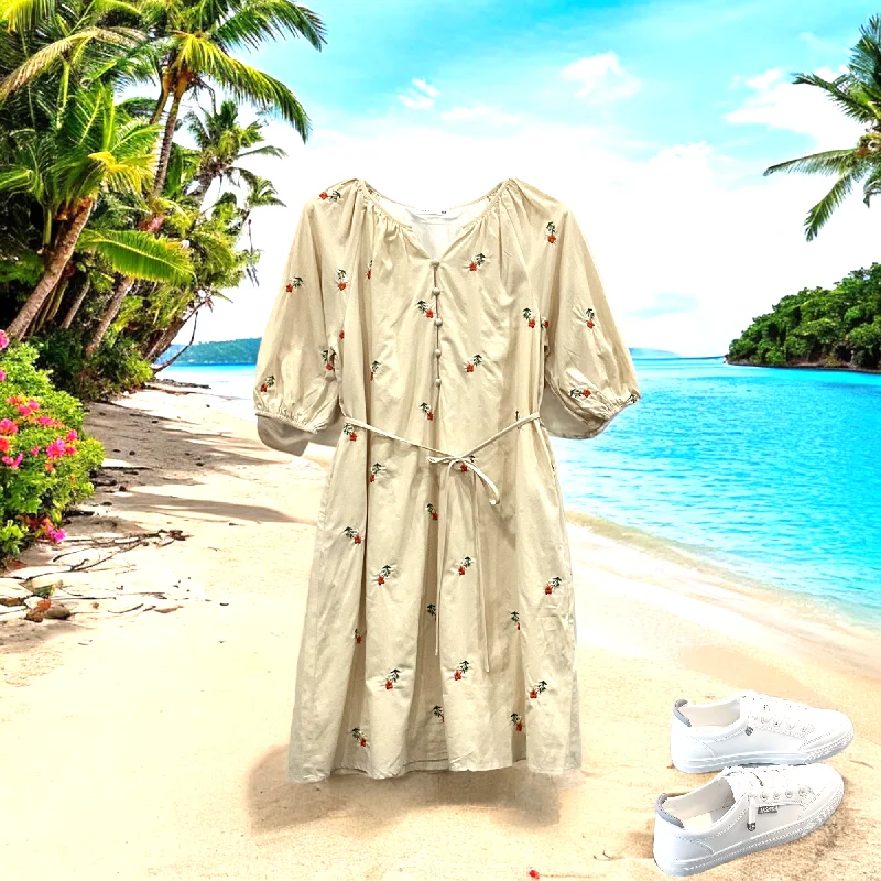 Price Smash Patch Casual Dress With Pocket