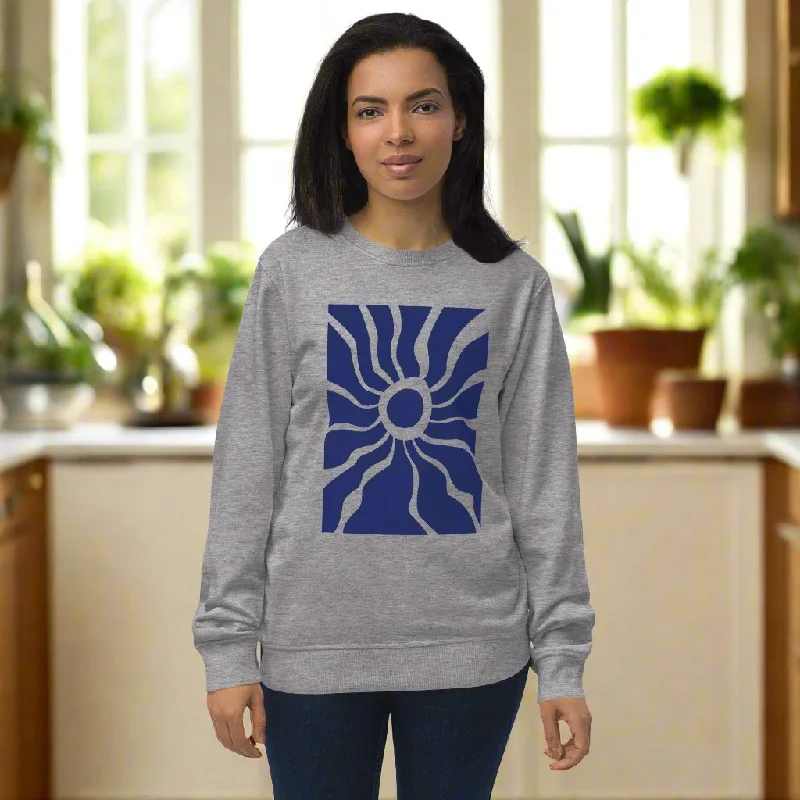 Value Deals Abstract Sun Graphic Women Organic Sweatshirt