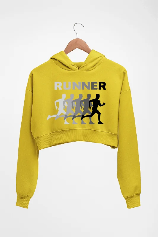 Steals and Deals Runner Running Crop HOODIE FOR WOMEN