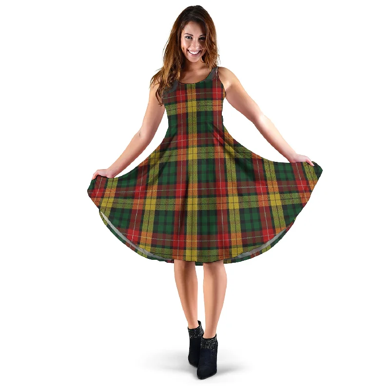 Super Sale Buchanan Tartan Sleeveless Midi Womens Dress