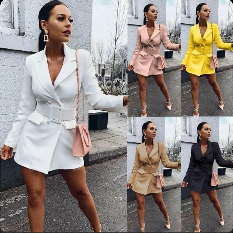 Weekend Flash Sale Double Breasted Belted Blazer