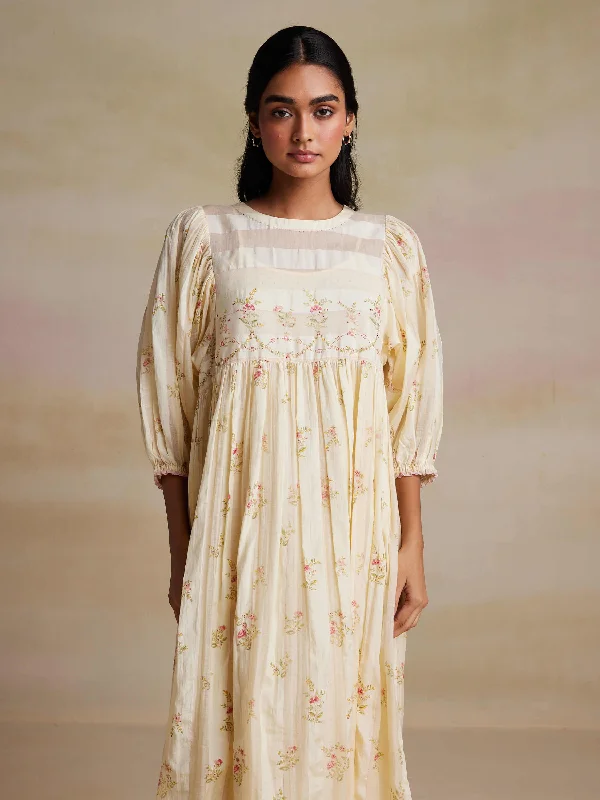 Best Bargains Painter’s Dream Silk Midi Dress